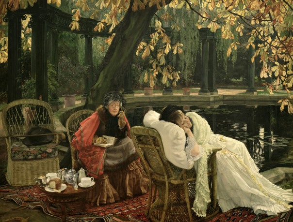 A Convalescent, by James Tissot.  Courtesy of The Bridgeman Art Library for  use in The Hammock:  A novel based on the true story of French painter James Tissot, by Lucy Paquette, ©2012