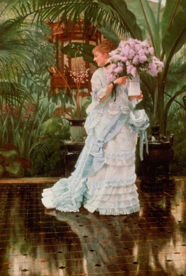 A Bunch of Lilacs (c. 1875), James TIssot. Courtesy of The Bridgeman Art Library for use in "The Hammock: A novel based on the true story of French painter James Tissot," by Lucy Paquette, © 2012