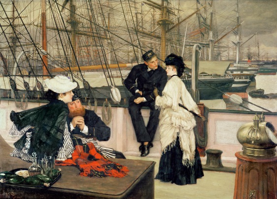 The Captain and the Mate, (1873), by James Tissot.  Courtesy of The Bridgeman Art Library for use in The Hammock:  A novel based on the true story of French painter James Tissot, © 2012
