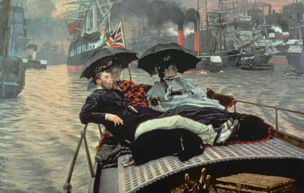 On the Thames (1876), by James Tissot.