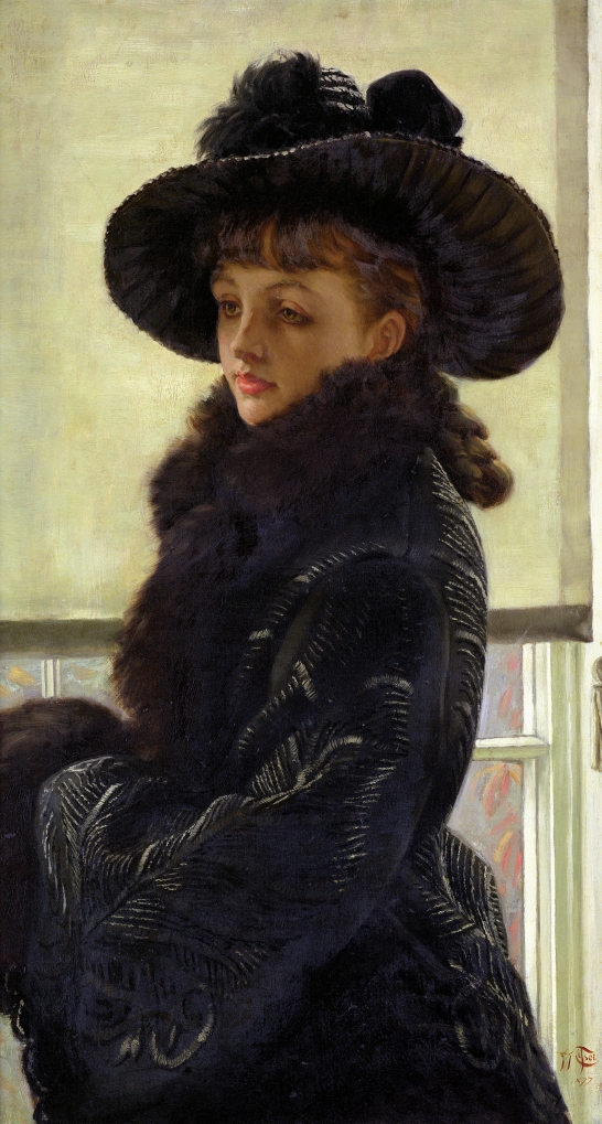 Mavourneen (Portrait of Kathleen Newton), 1877, 36 in. /91.44 cm. by 20 in./50.80 cm.  Photo courtesy of The Bridgeman Art Library for use in "The Hammock:  A novel based on the true story of French painter James Tissot," © 2012 by Lucy Paquette