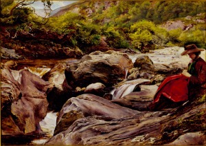 The Waterfall, by J. E. Millais (1853).  Delaware Museum.  