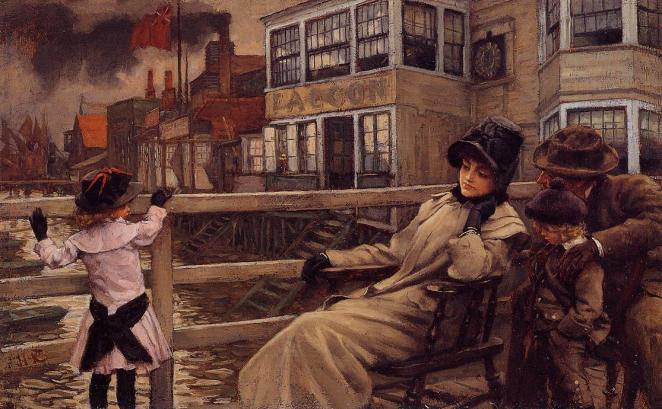 Waiting for the Ferry, c 1878 (with Kathleen)
