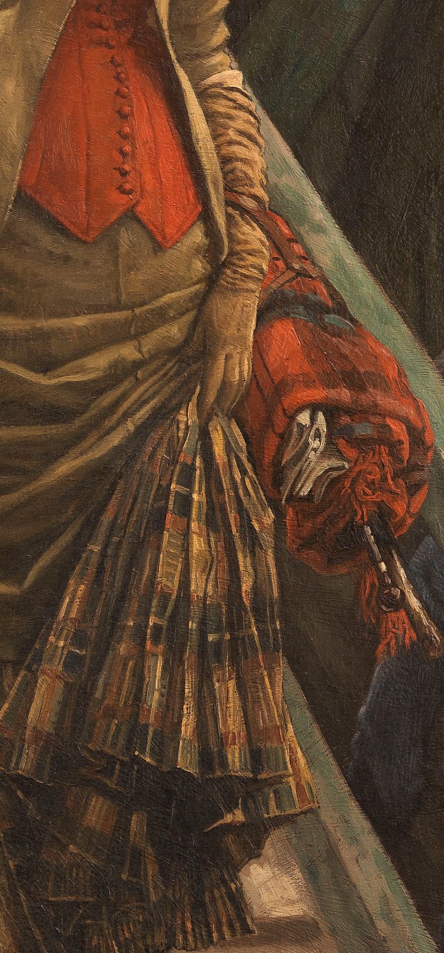 Lady's plaid skirt, blanket detail