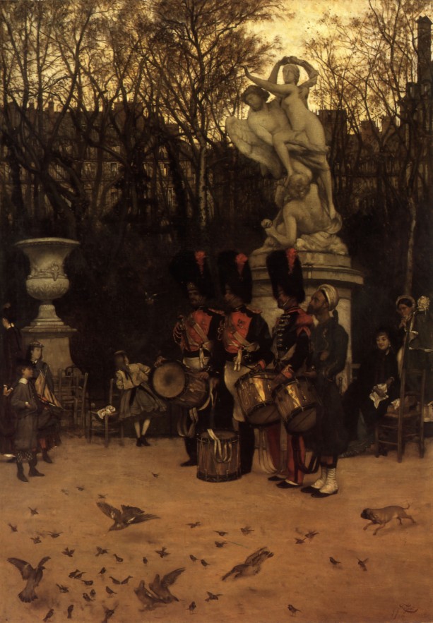 1867, Tissot, beating-the-retreat-in-the-tuileries-gardens, WIKI-I think