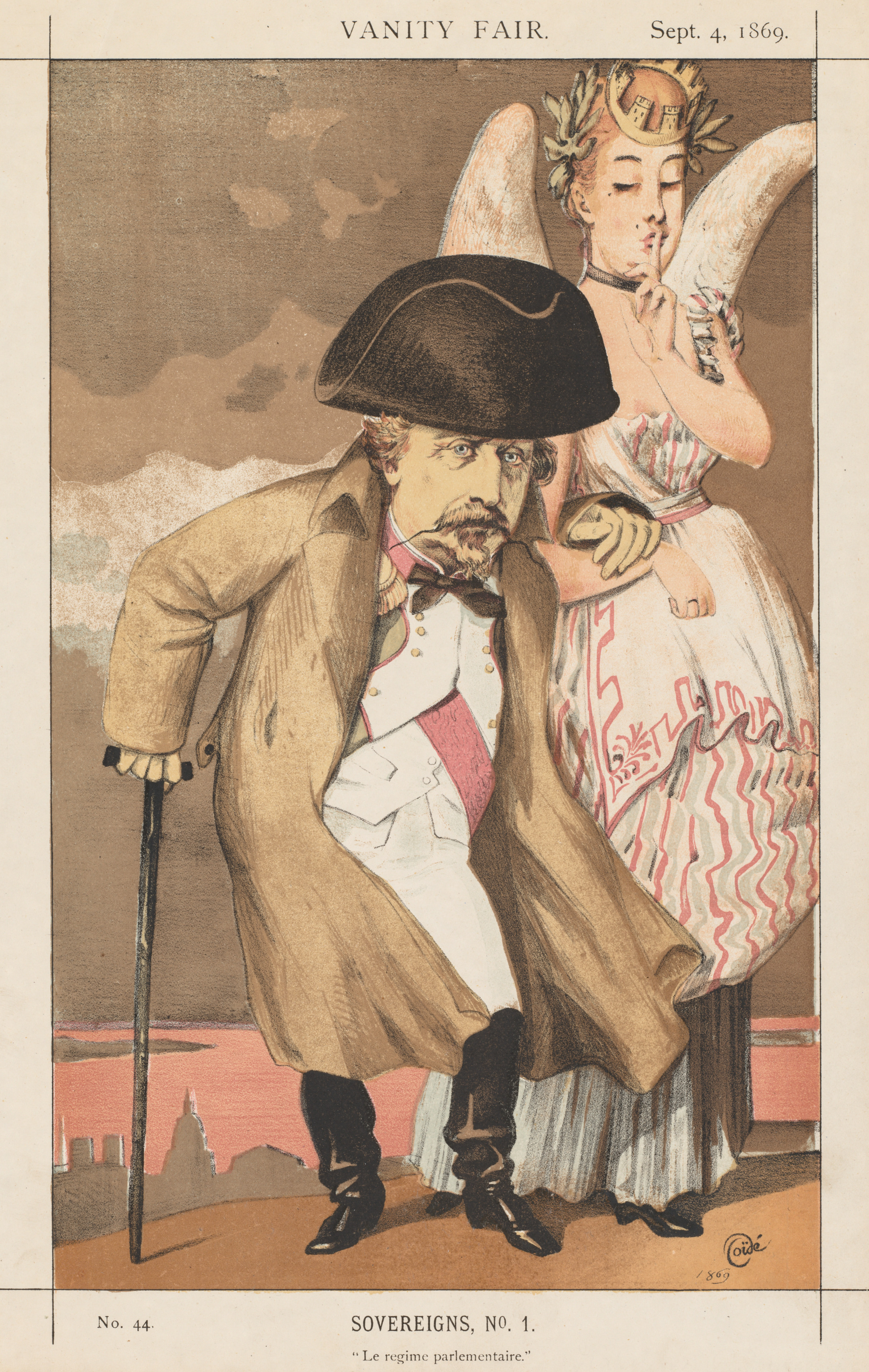 1869, VF cartoon, Napoleon III, by Tissot, 2014.254_print, Cleveland Museum, CC license, TIFF available