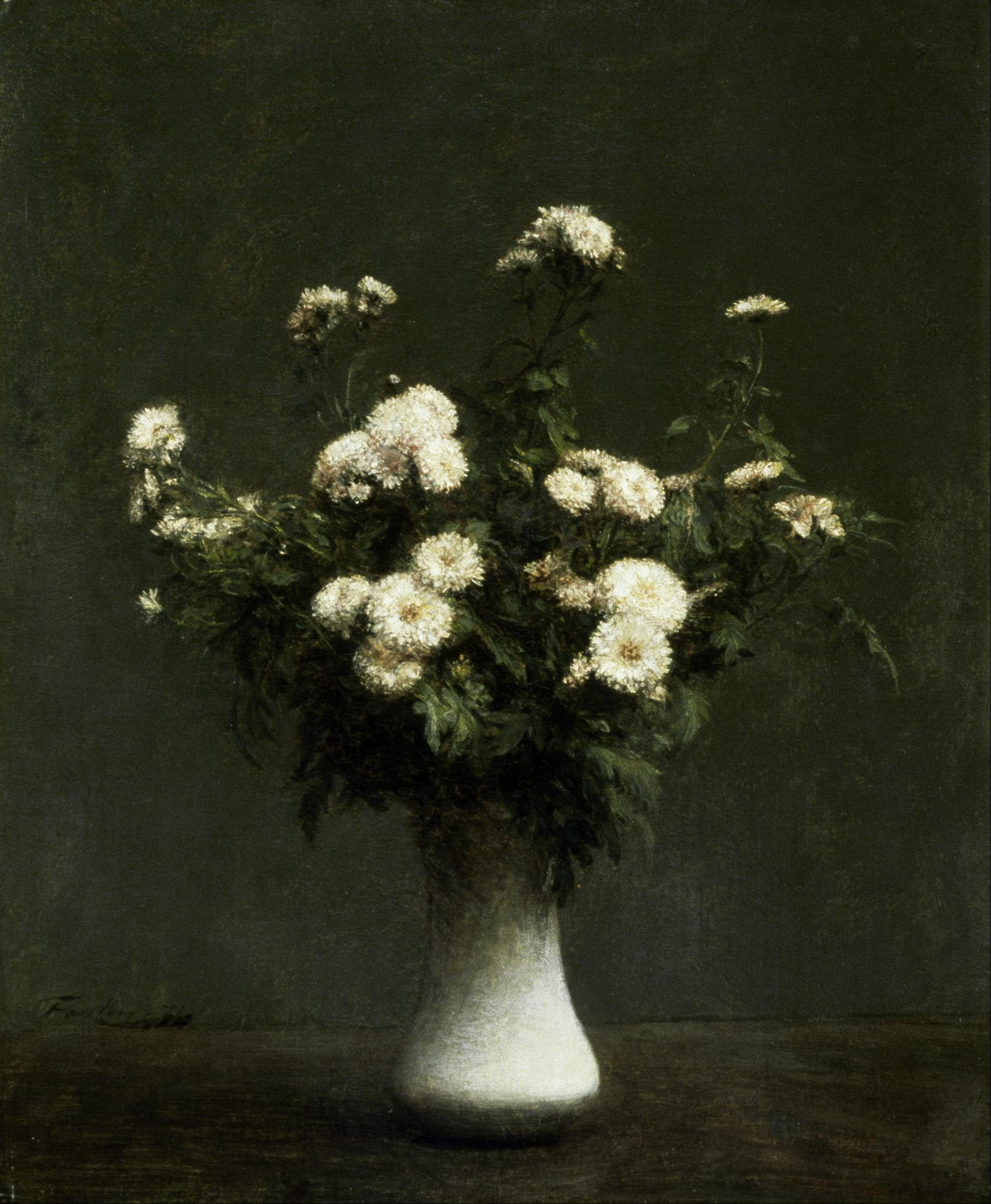 Chrysanthemums, 1871, Henri_Fantin-Latour_-_Vase_of_Chrysanthemums_-_Google_Art_Project